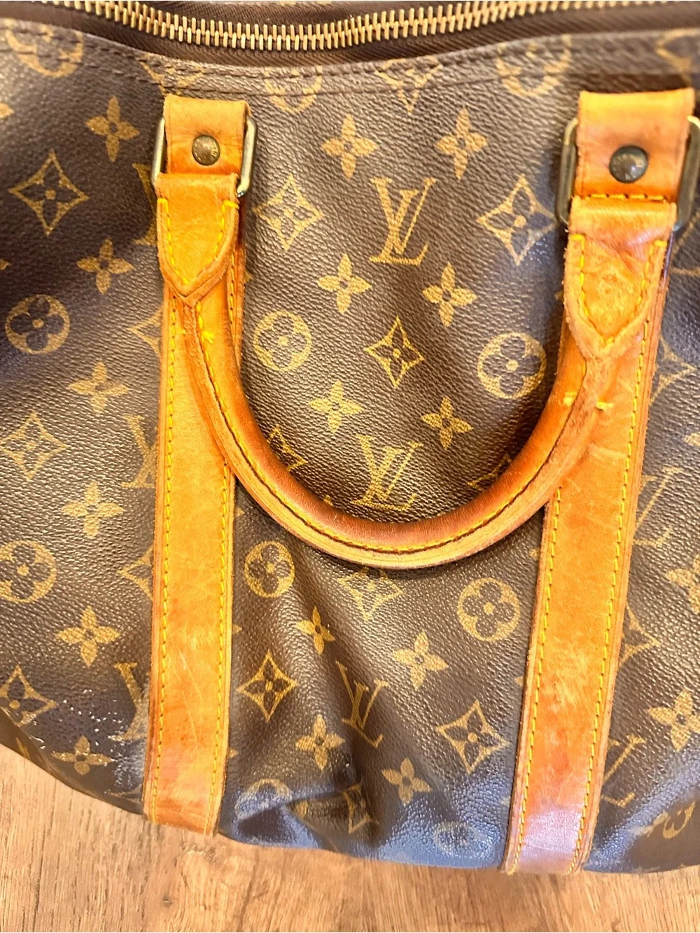 Louis Vuitton Monogram Canvas Travel Duffel Bag keepall 55 pre owned - Picture 10 of 15
